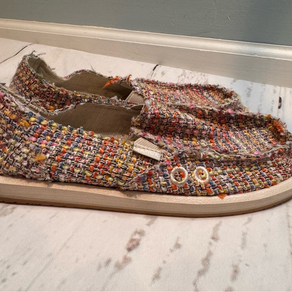 Sanuk Colorful Hemp Slip-On Shoes - Picture 4 of 7